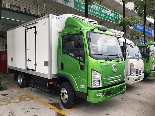 带变速箱的电动轻卡  陕汽轩德E9冷藏车深圳促销中